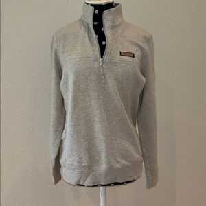 Vineyard Vines Grey Cotton Half Zip